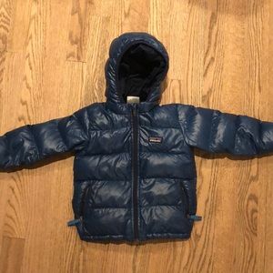 Patagonia little boys hooded puffer jacket